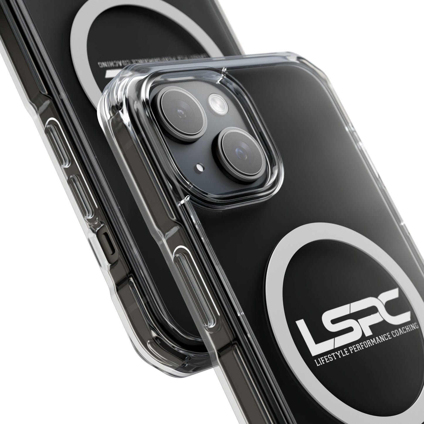 Clear Magnetic Phone Case with LSPC Logo — MagSafe Compatible Impact Protection