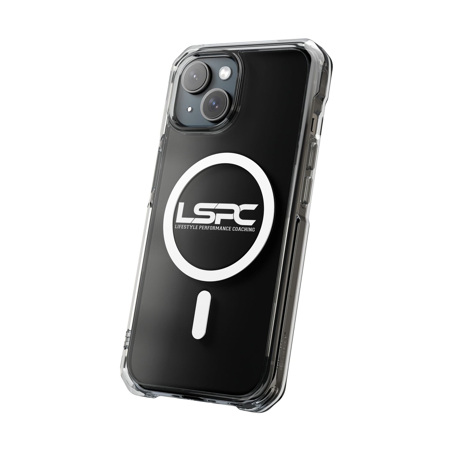 Clear Magnetic Phone Case with LSPC Logo — MagSafe Compatible Impact Protection
