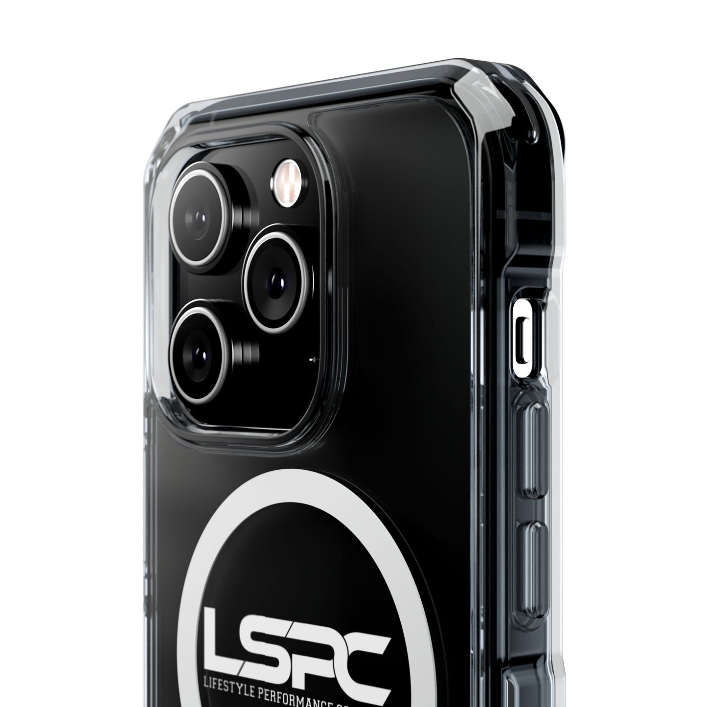 Clear Magnetic Phone Case with LSPC Logo — MagSafe Compatible Impact Protection