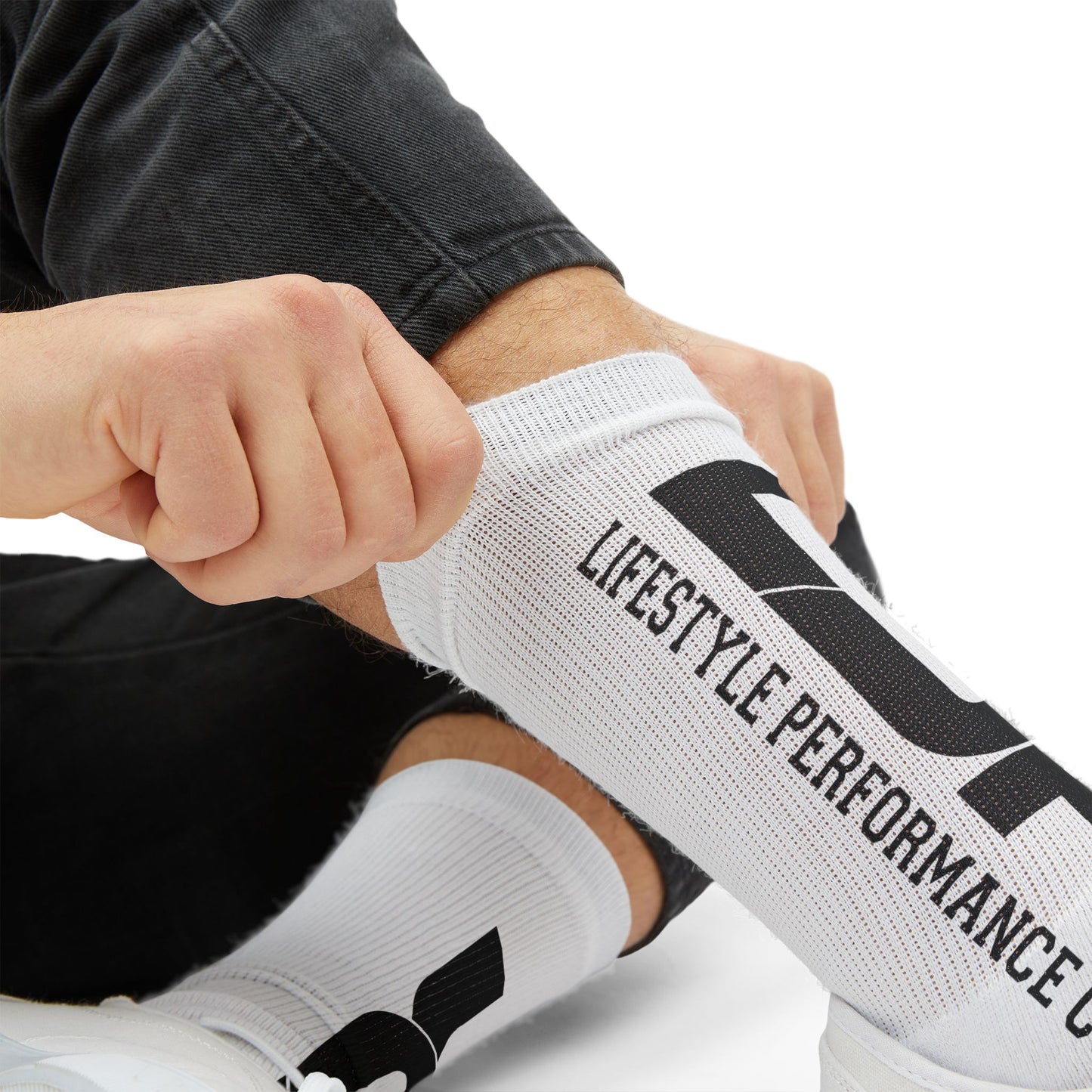 Athletic Crew Socks — White LSPC