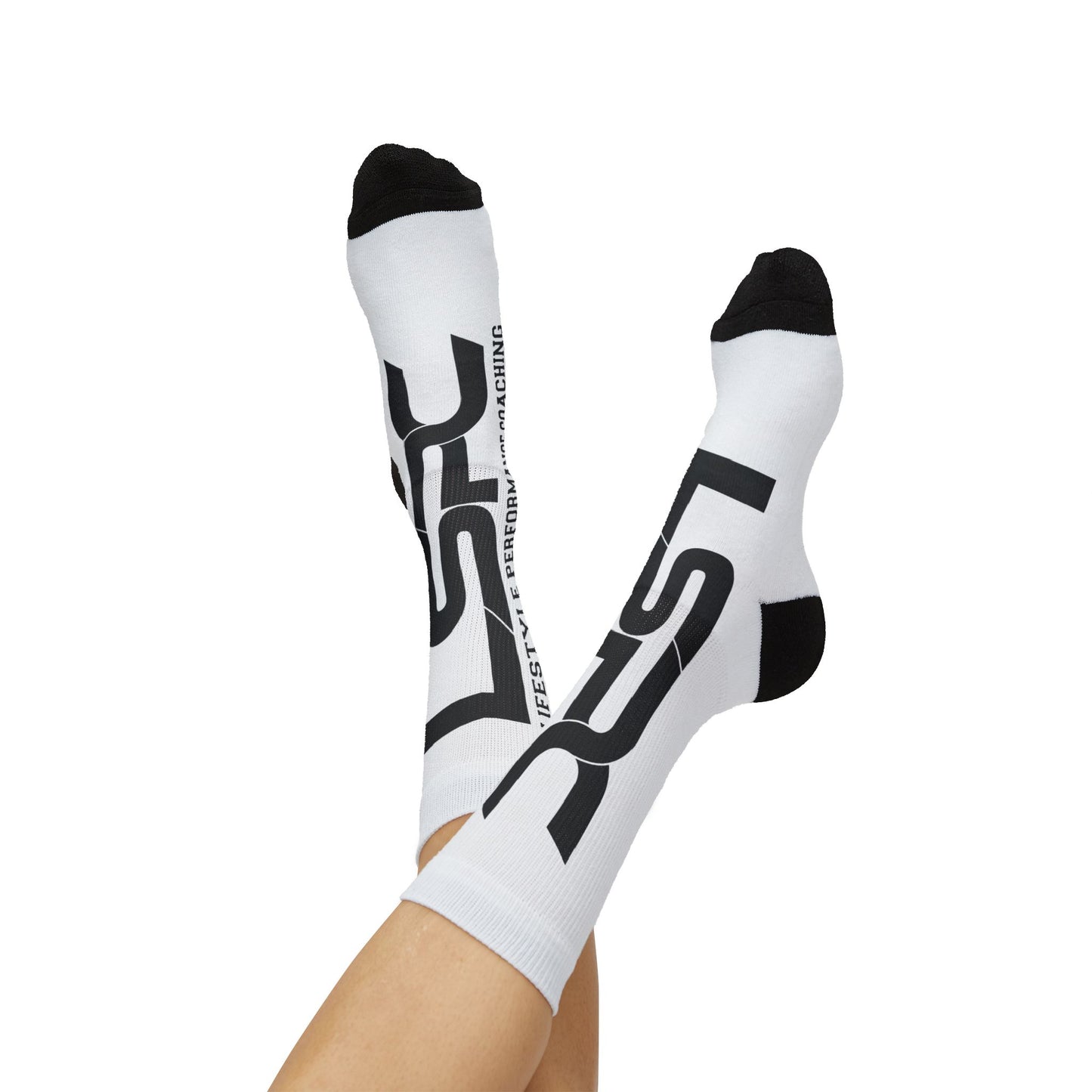 Athletic Crew Socks — White LSPC