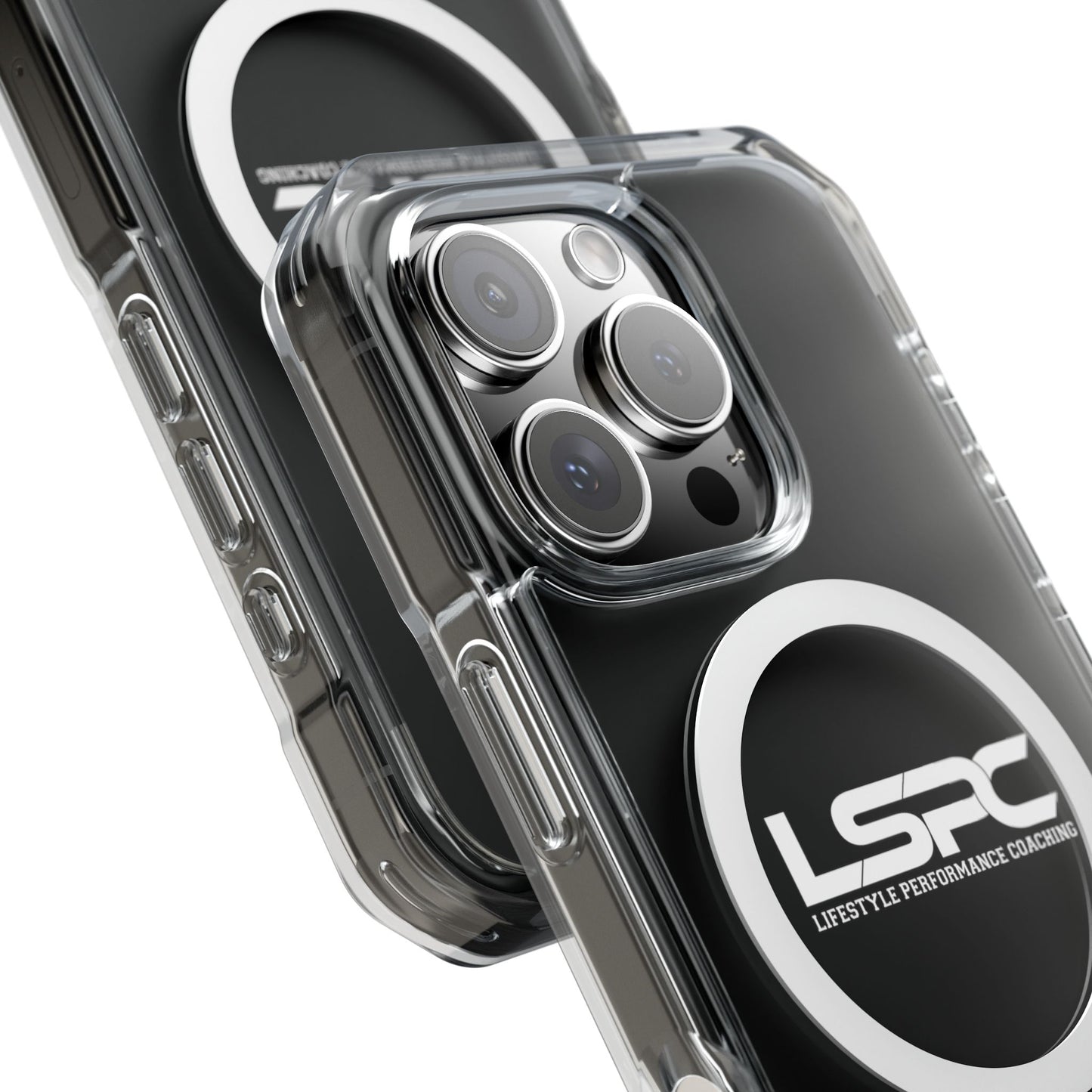Clear Magnetic Phone Case with LSPC Logo — MagSafe Compatible Impact Protection