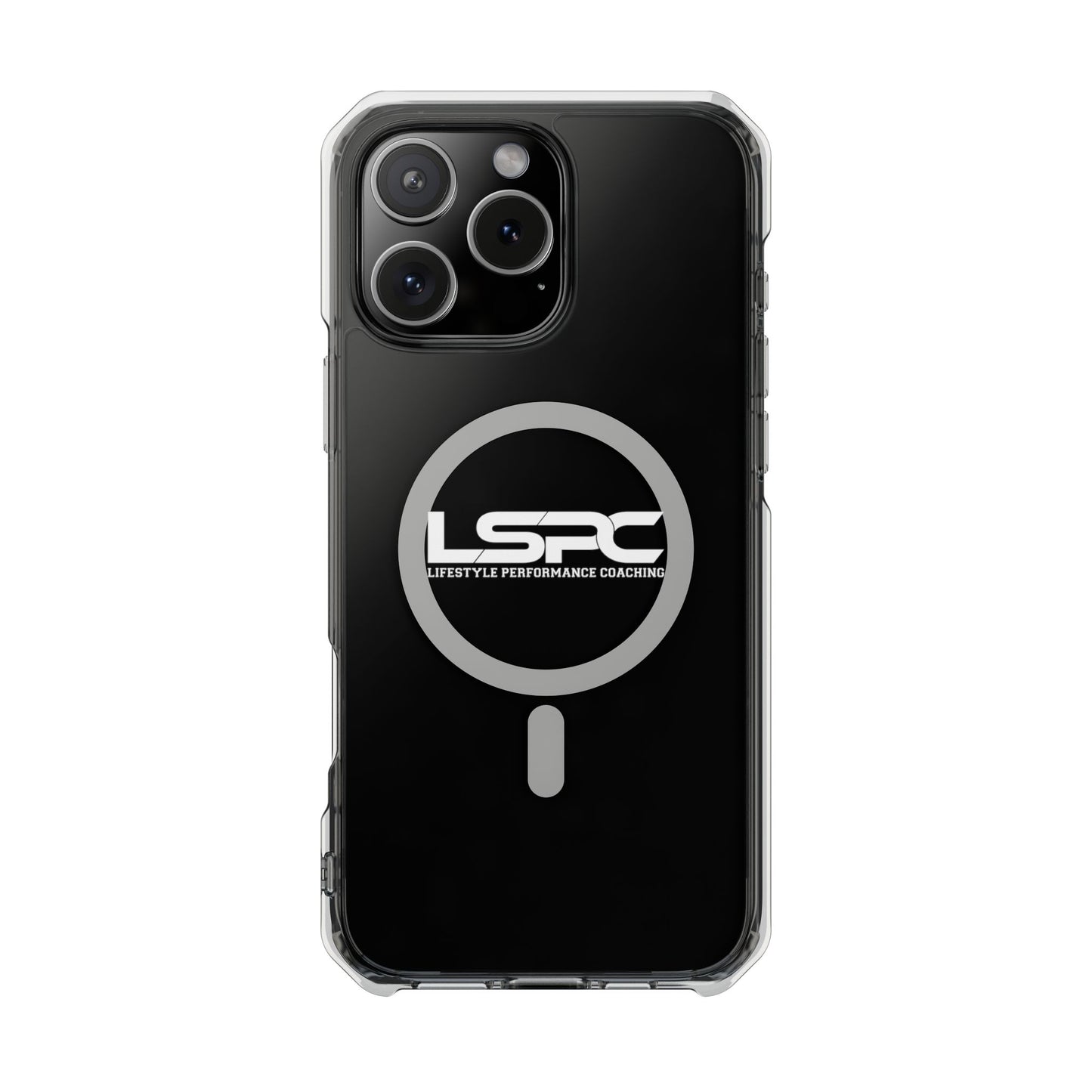 Clear Magnetic Phone Case with LSPC Logo — MagSafe Compatible Impact Protection