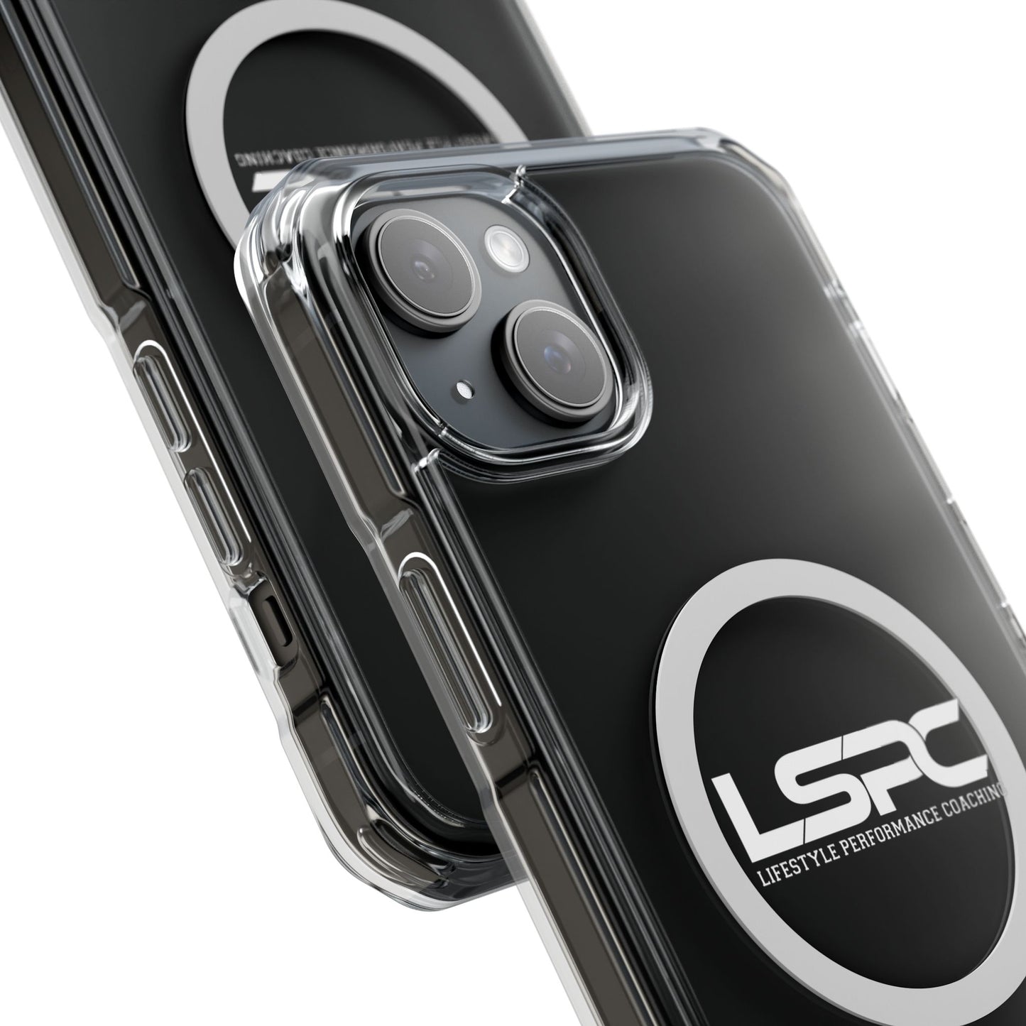 Clear Magnetic Phone Case with LSPC Logo — MagSafe Compatible Impact Protection