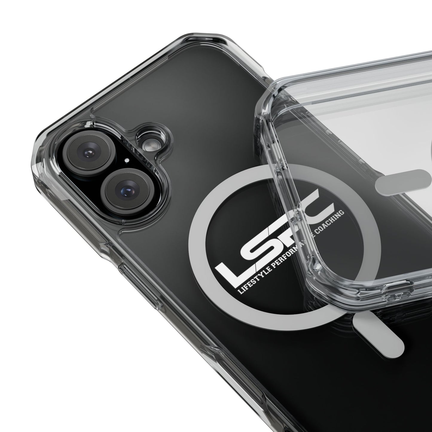 Clear Magnetic Phone Case with LSPC Logo — MagSafe Compatible Impact Protection