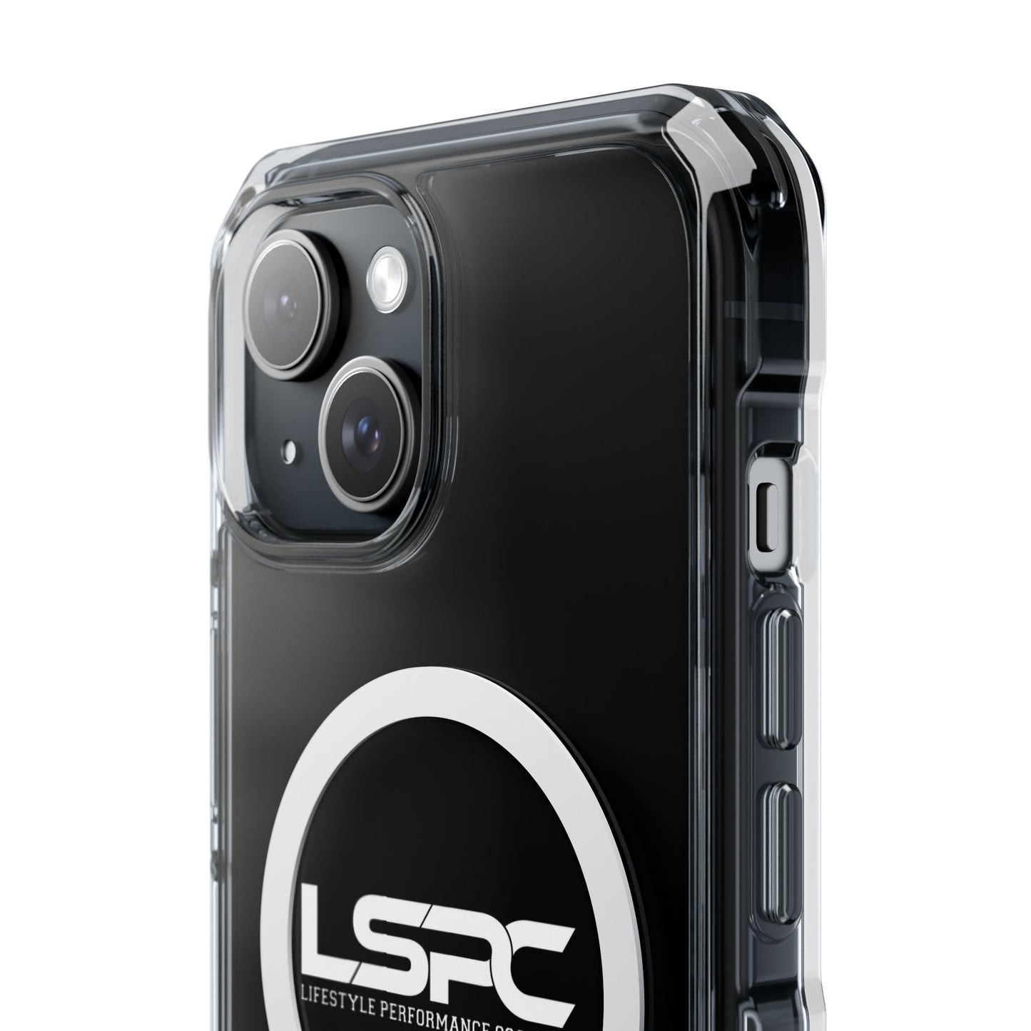 Clear Magnetic Phone Case with LSPC Logo — MagSafe Compatible Impact Protection