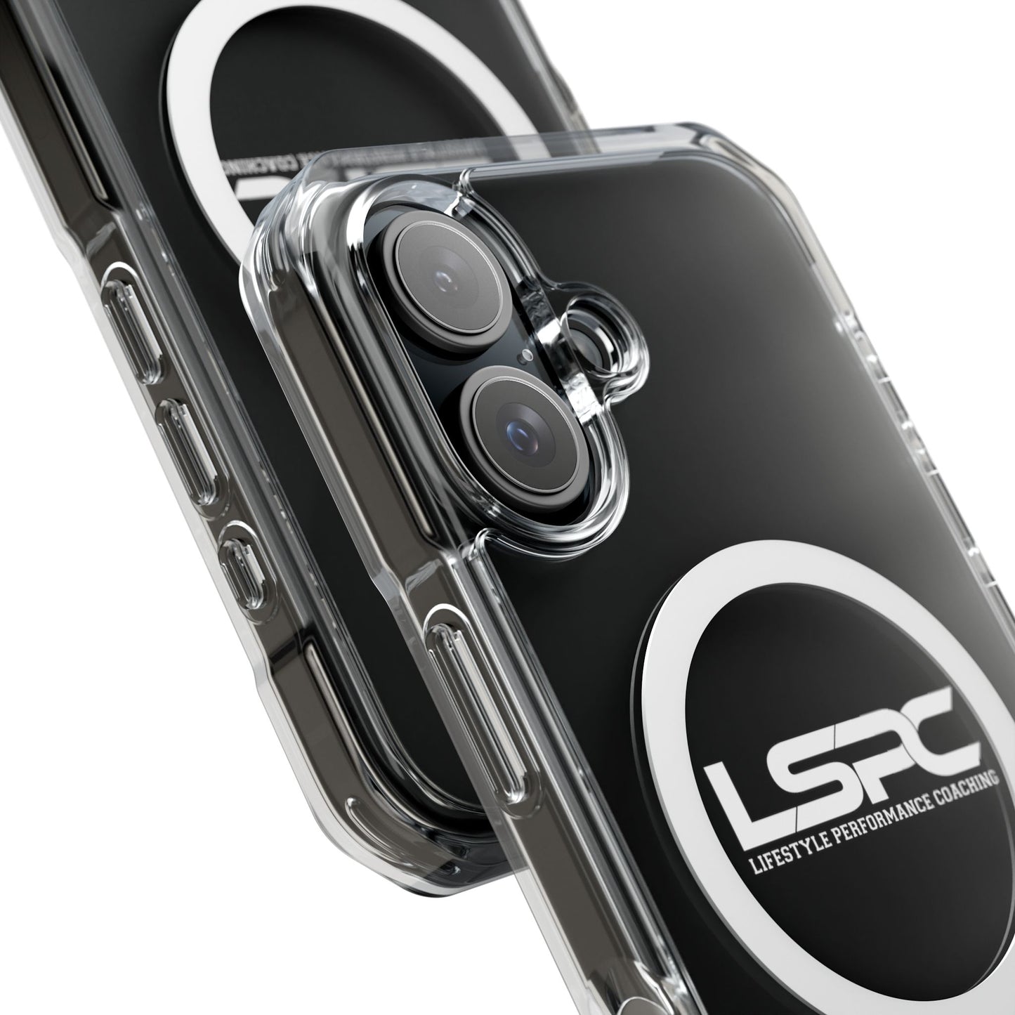 Clear Magnetic Phone Case with LSPC Logo — MagSafe Compatible Impact Protection