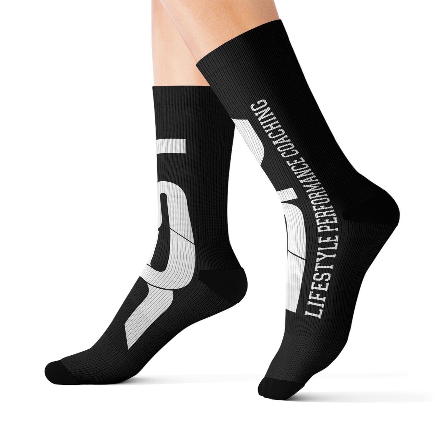 Athletic Crew Socks — Black LSPC