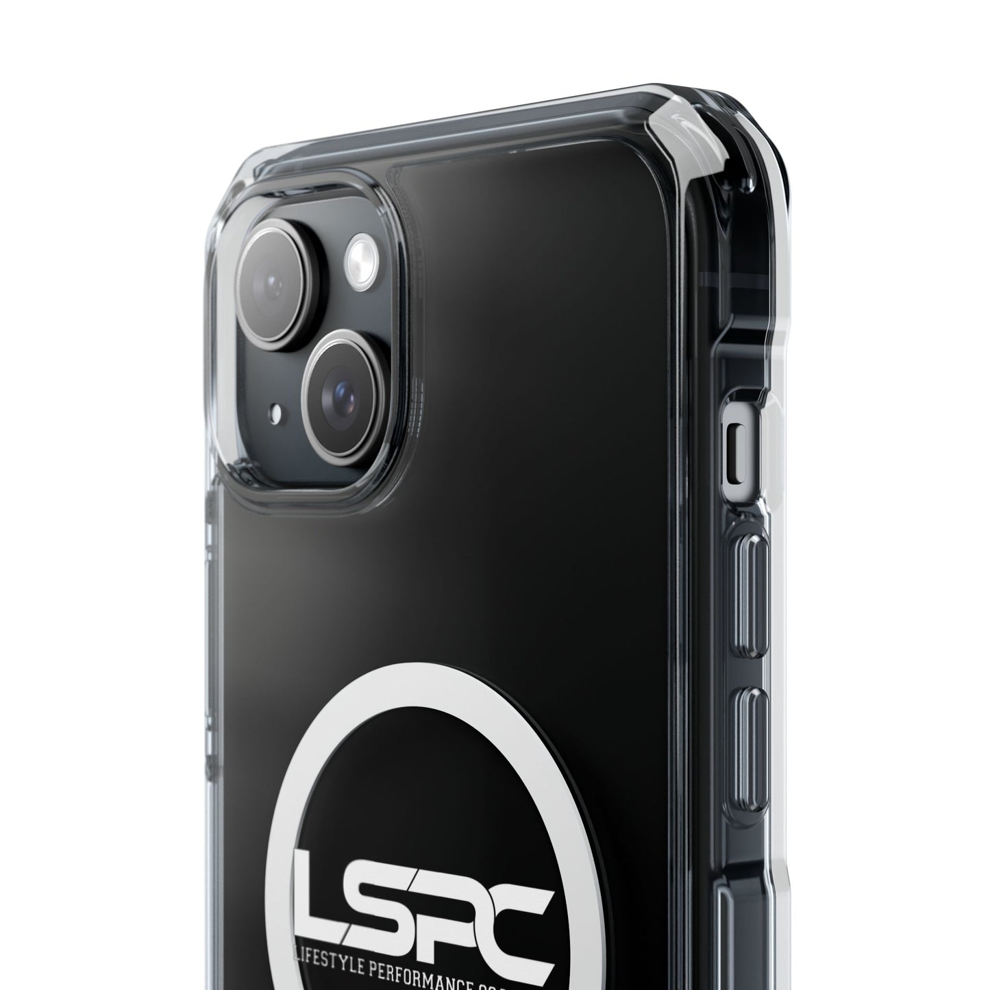 Clear Magnetic Phone Case with LSPC Logo — MagSafe Compatible Impact Protection