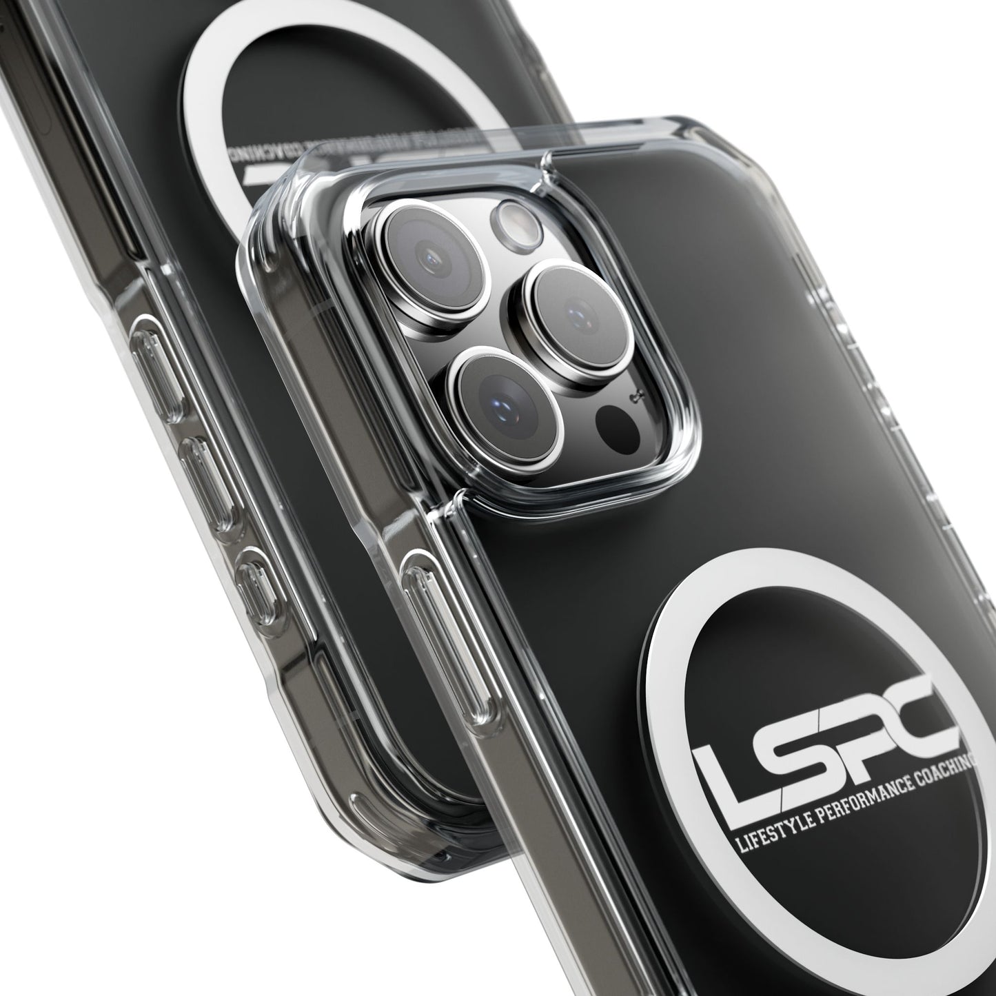 Clear Magnetic Phone Case with LSPC Logo — MagSafe Compatible Impact Protection