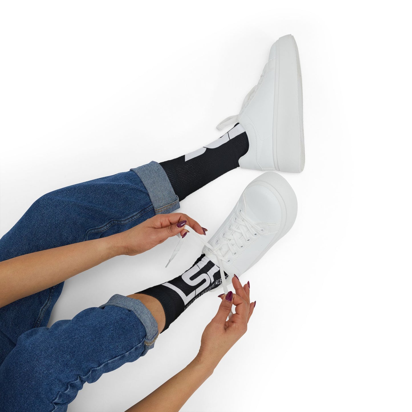 Athletic Crew Socks — Black LSPC