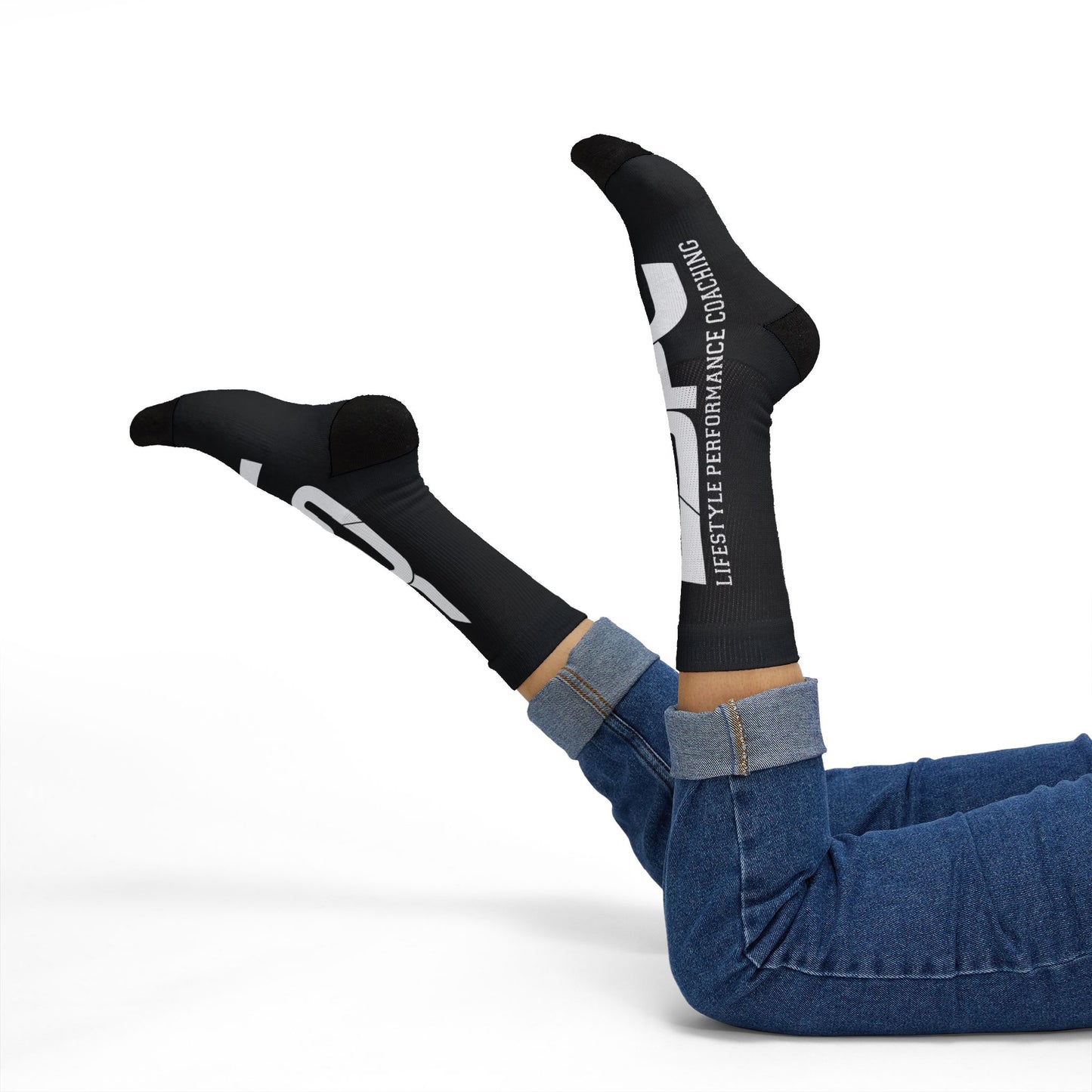Athletic Crew Socks — Black LSPC