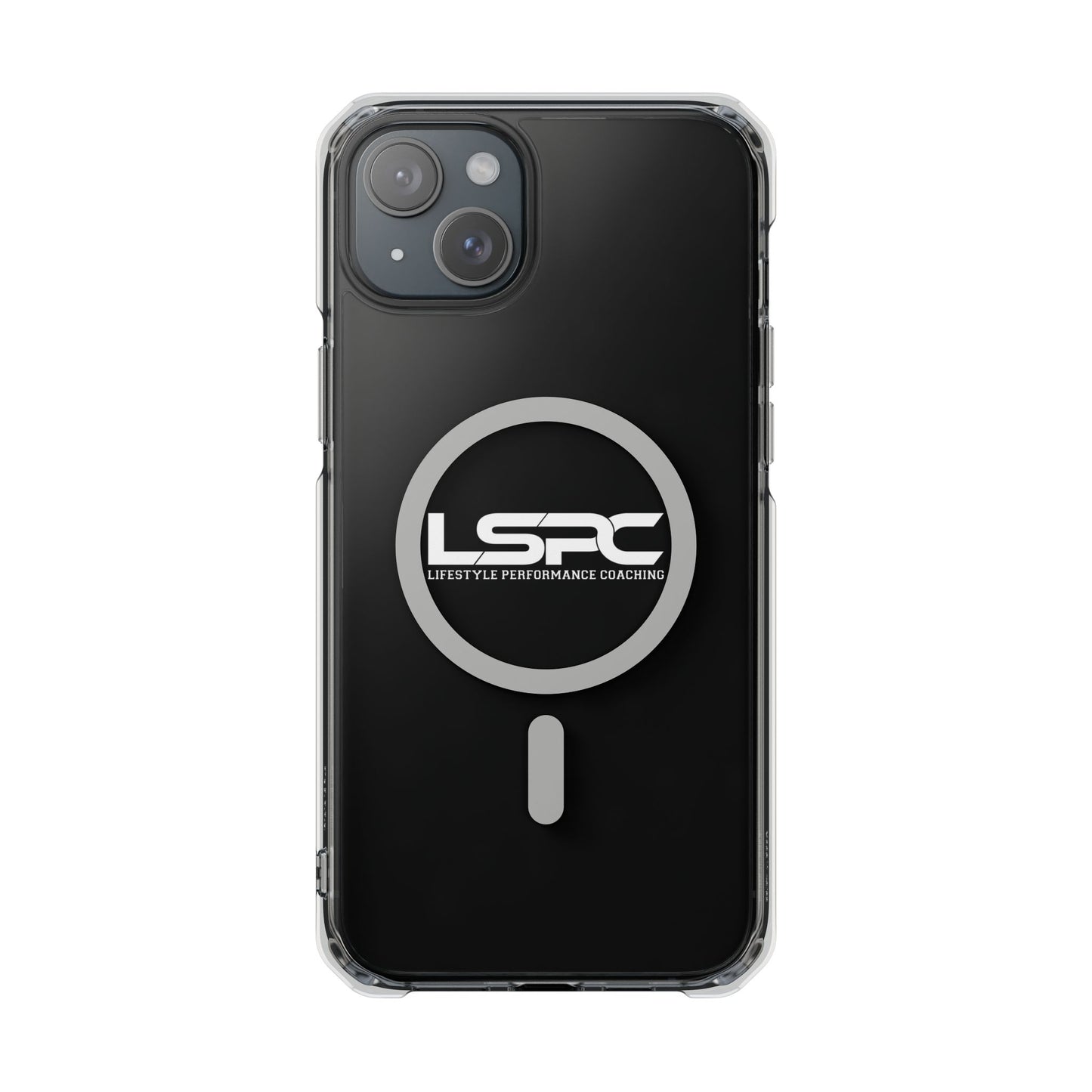 Clear Magnetic Phone Case with LSPC Logo — MagSafe Compatible Impact Protection