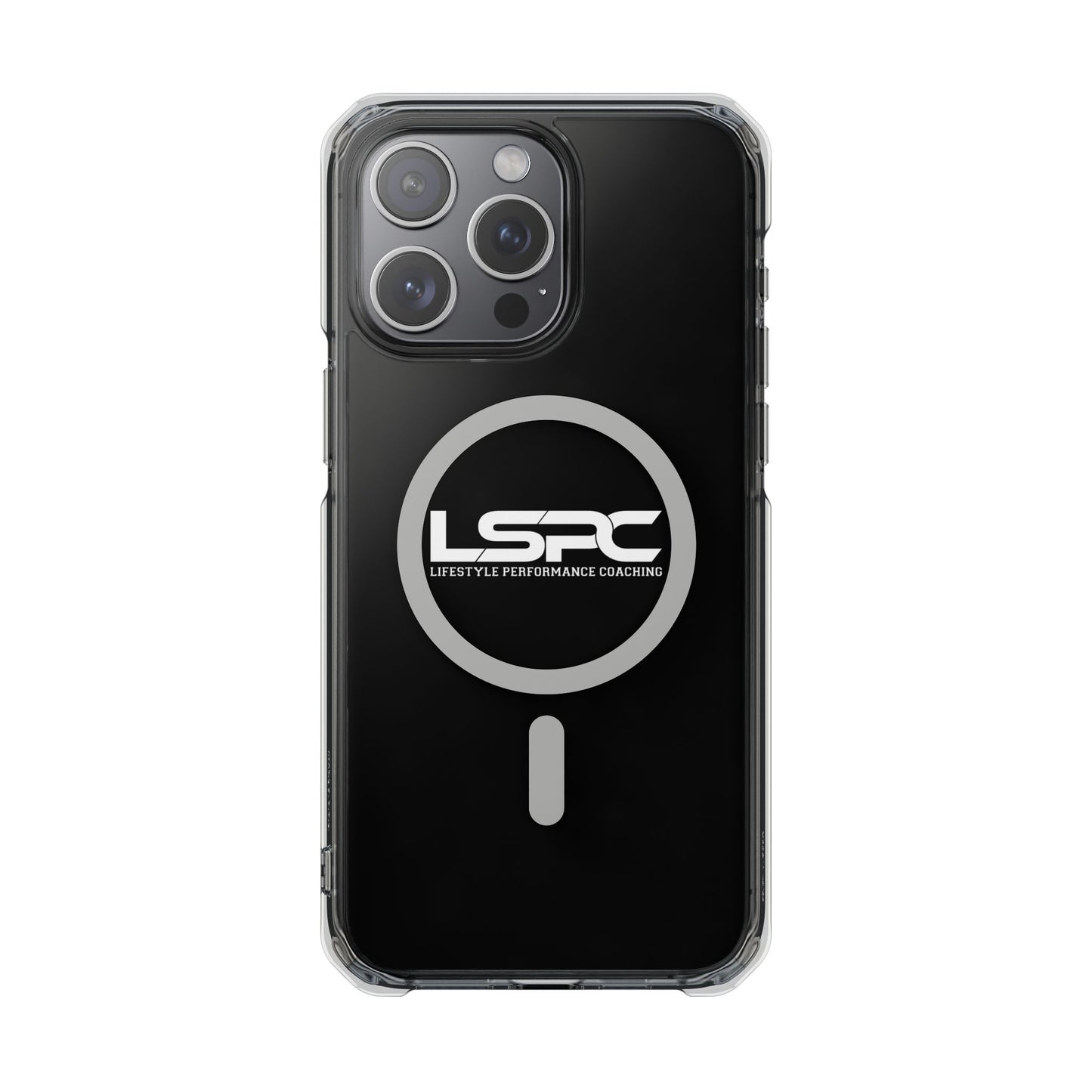 Clear Magnetic Phone Case with LSPC Logo — MagSafe Compatible Impact Protection