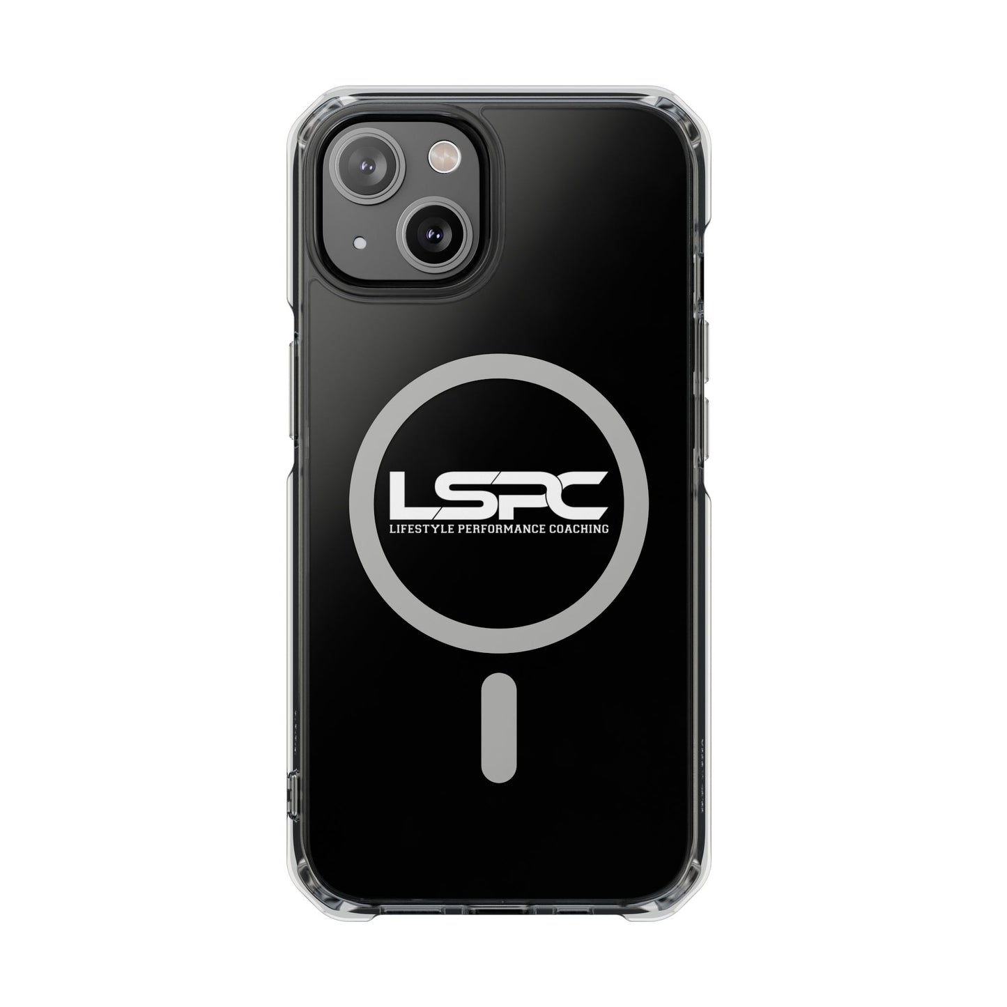 Clear Magnetic Phone Case with LSPC Logo — MagSafe Compatible Impact Protection