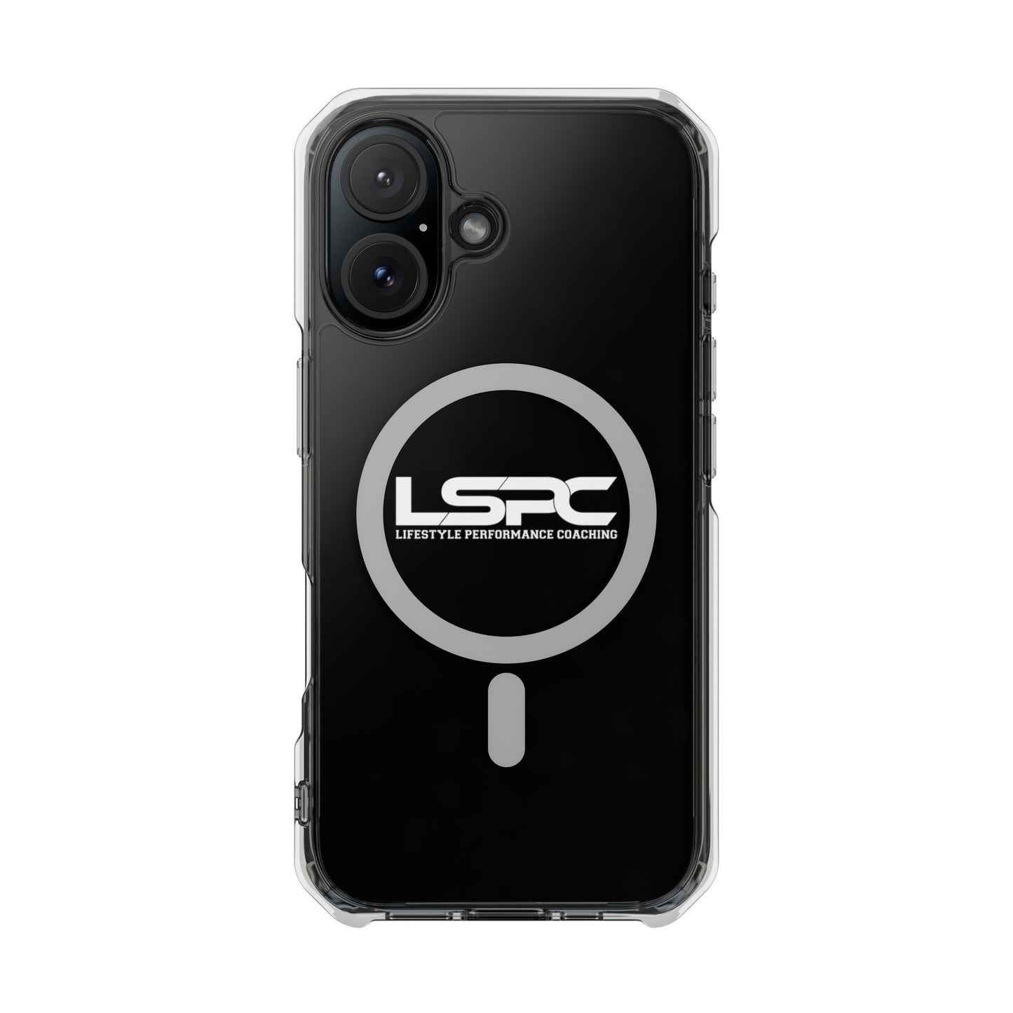 Clear Magnetic Phone Case with LSPC Logo — MagSafe Compatible Impact Protection