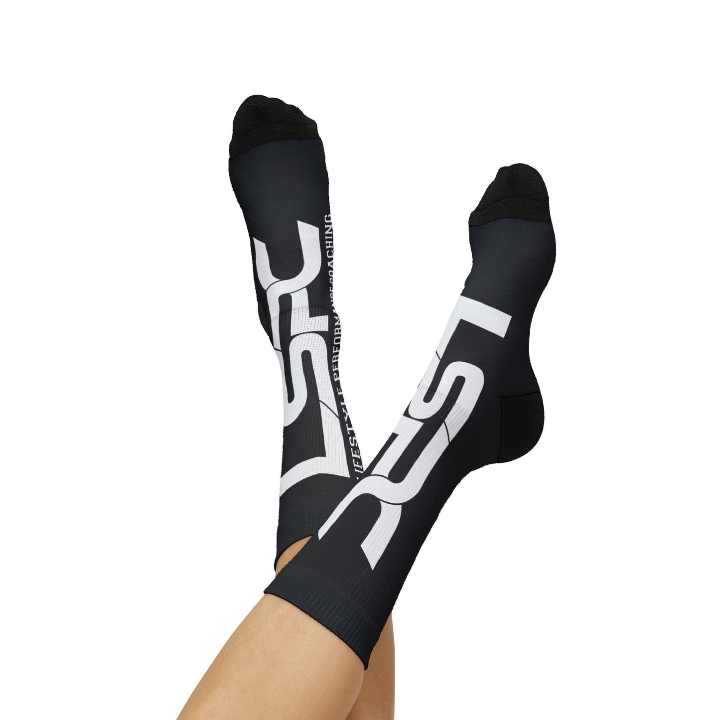 Athletic Crew Socks — Black LSPC
