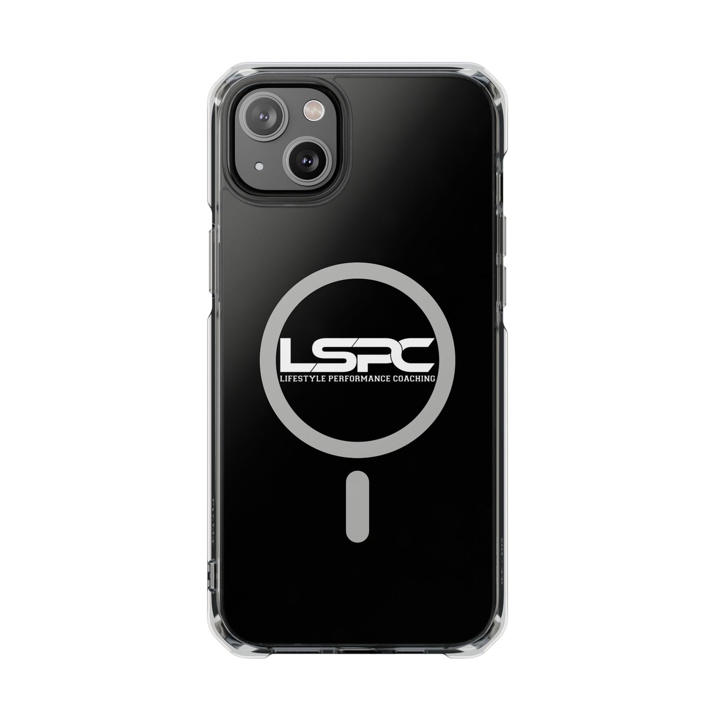 Clear Magnetic Phone Case with LSPC Logo — MagSafe Compatible Impact Protection