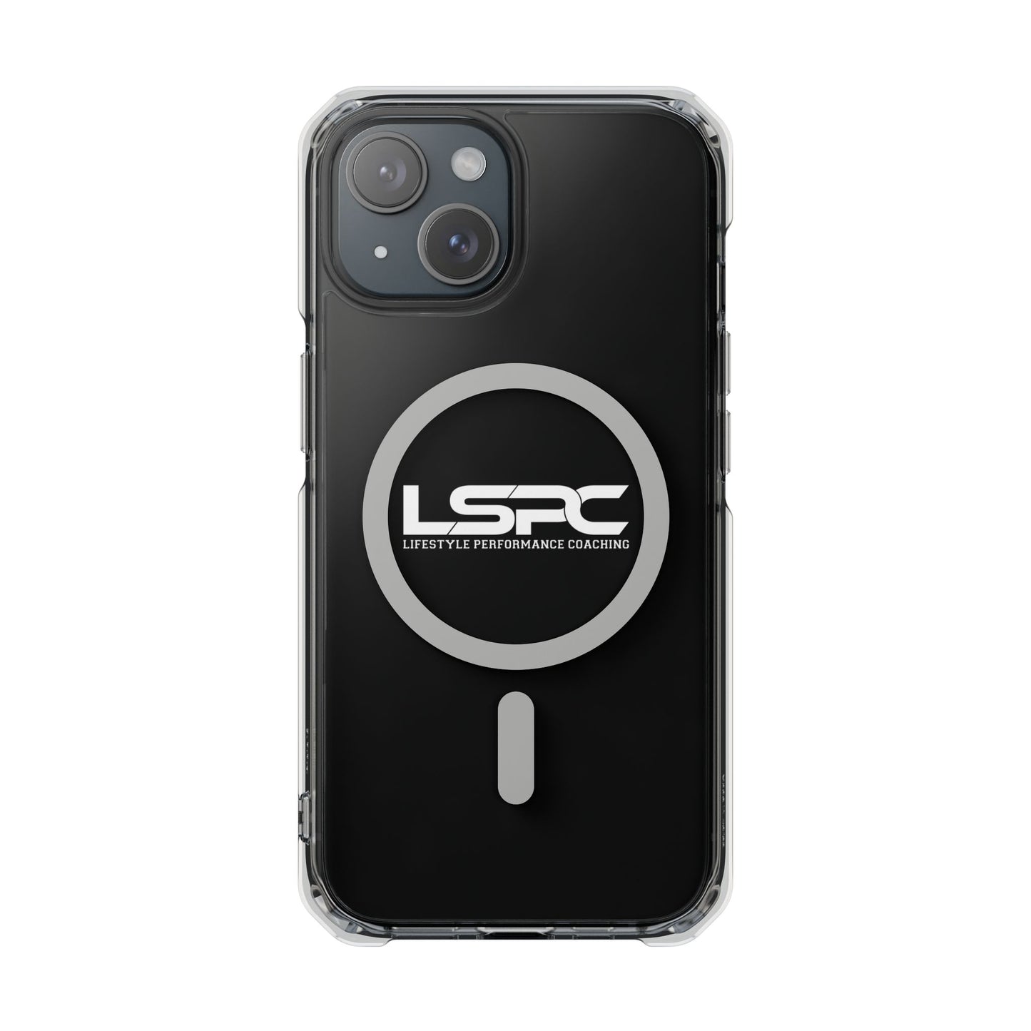 Clear Magnetic Phone Case with LSPC Logo — MagSafe Compatible Impact Protection