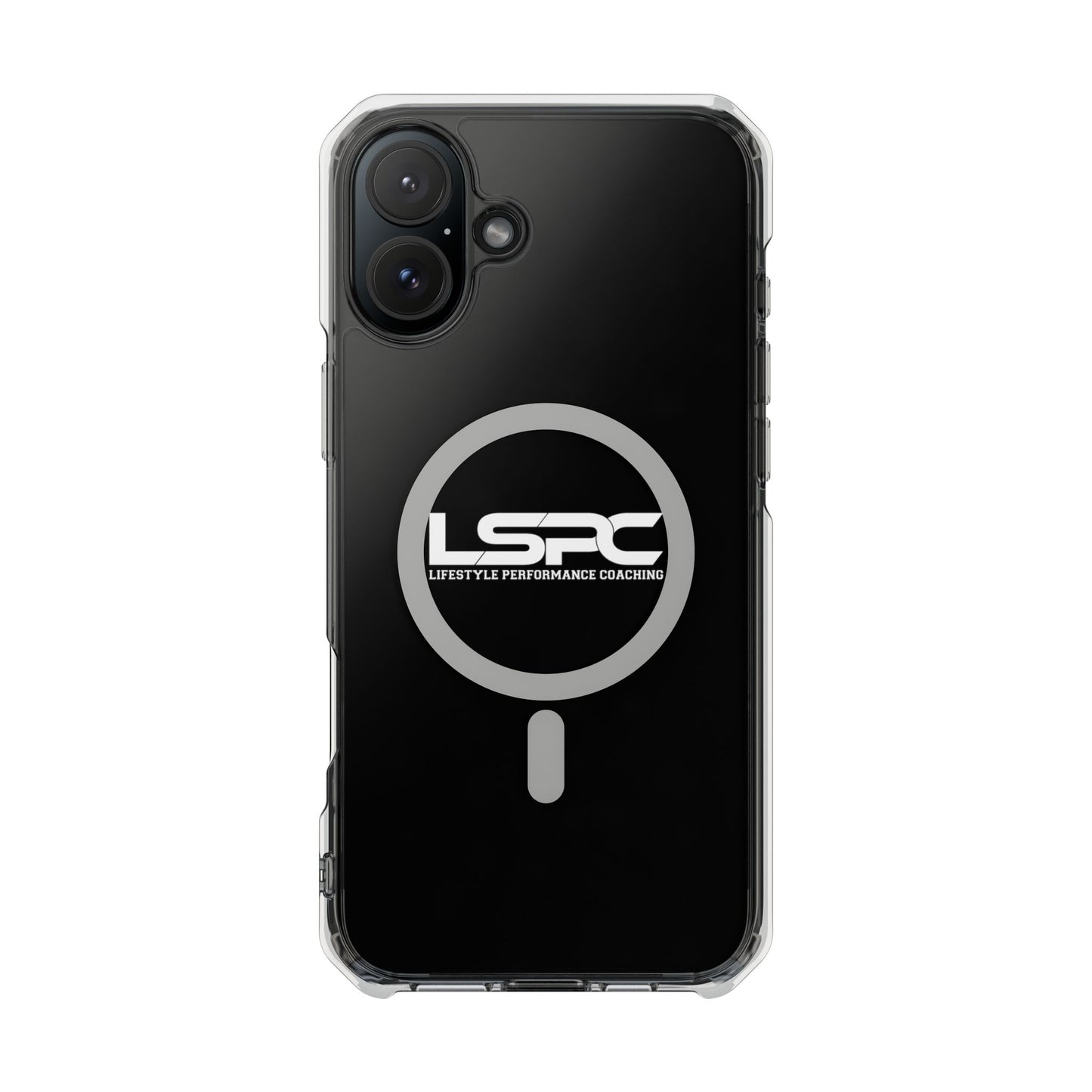 Clear Magnetic Phone Case with LSPC Logo — MagSafe Compatible Impact Protection
