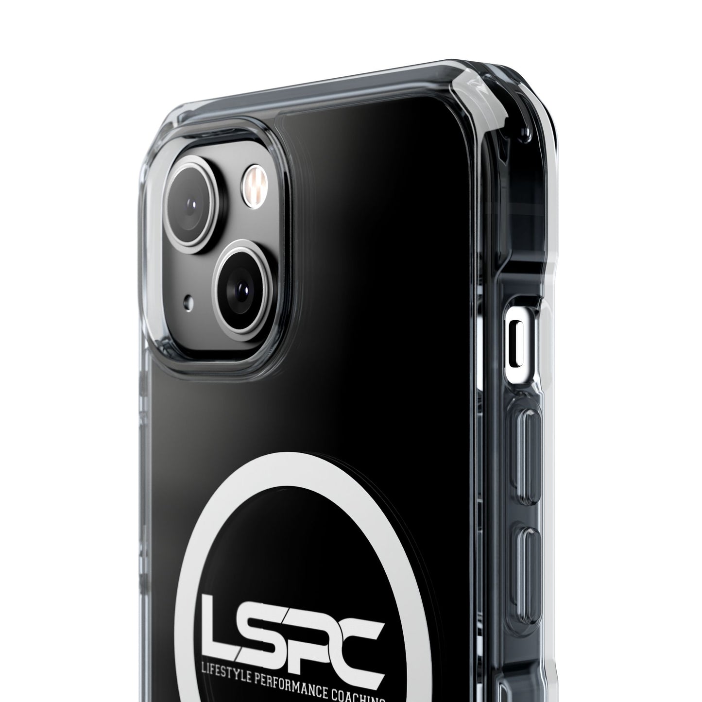 Clear Magnetic Phone Case with LSPC Logo — MagSafe Compatible Impact Protection