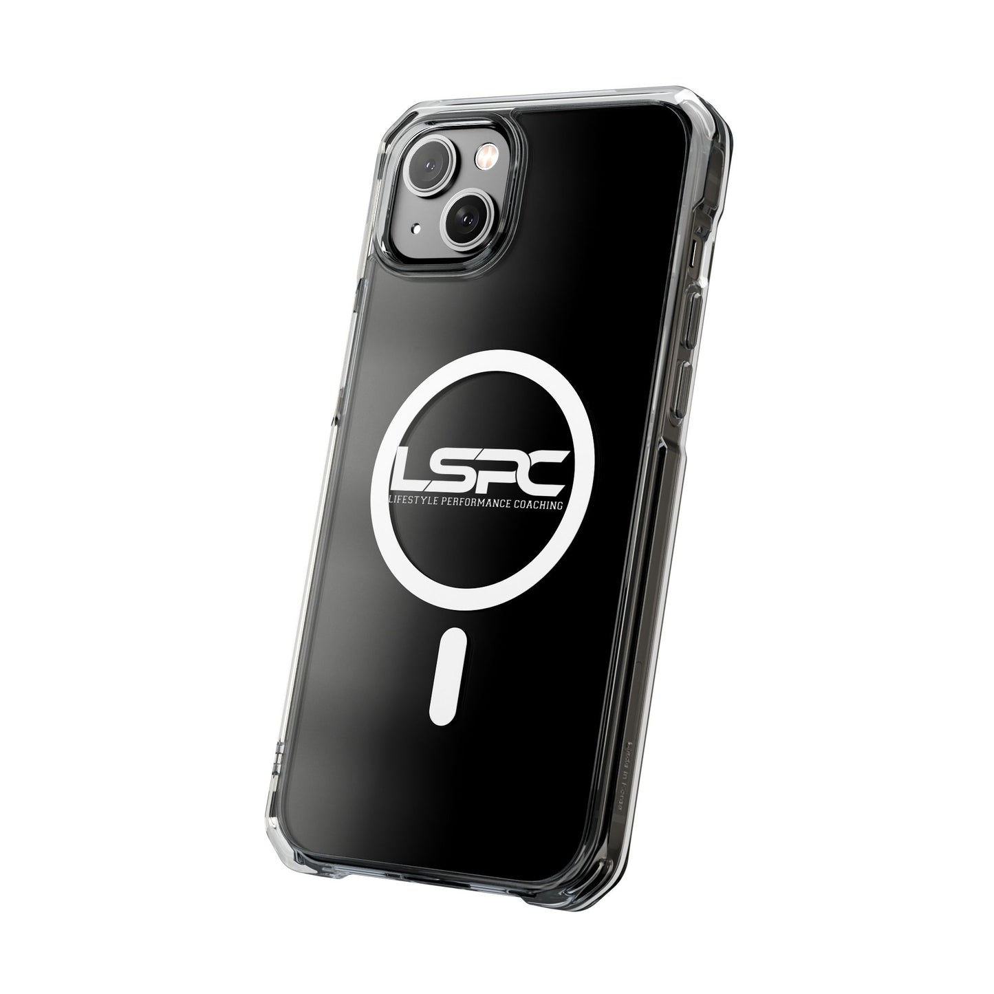 Clear Magnetic Phone Case with LSPC Logo — MagSafe Compatible Impact Protection