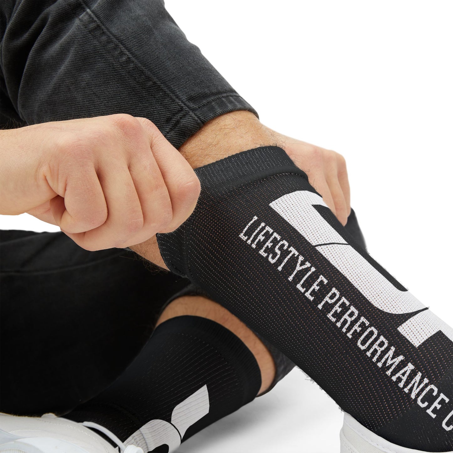 Athletic Crew Socks — Black LSPC