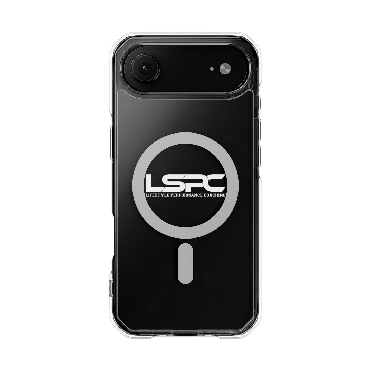 Clear Magnetic Phone Case with LSPC Logo — MagSafe Compatible Impact Protection