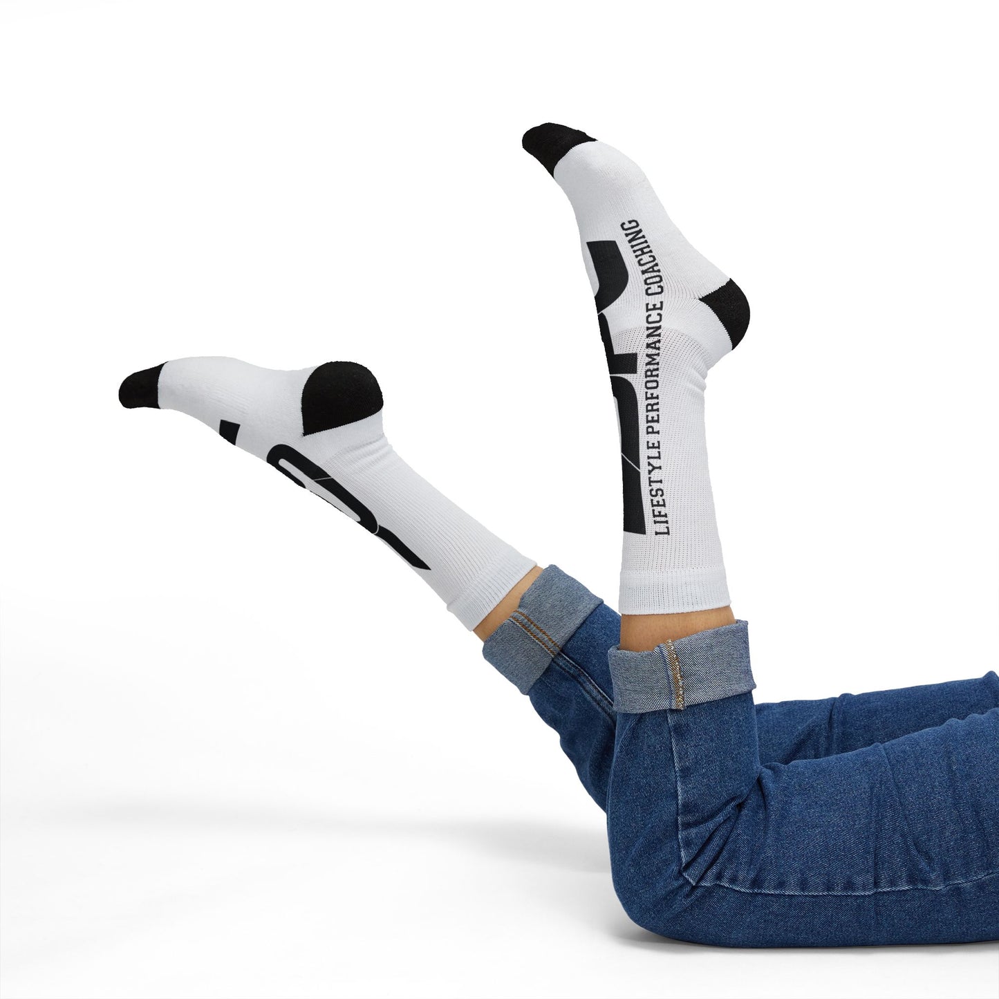 Athletic Crew Socks — White LSPC