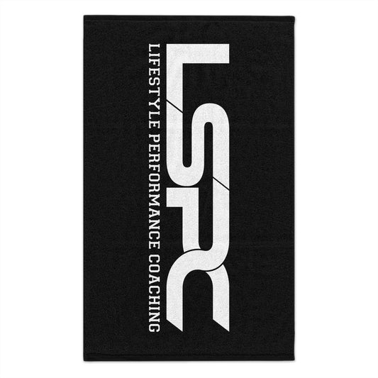 Sports Rally Towel — Black with white LSPC Logo