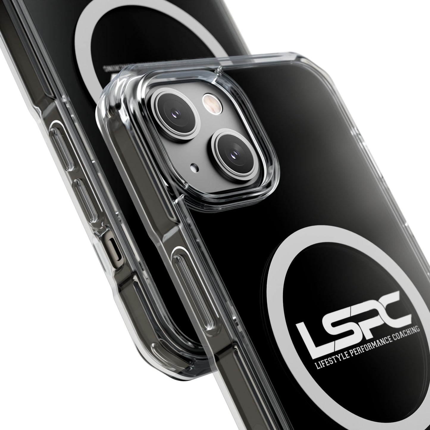 Clear Magnetic Phone Case with LSPC Logo — MagSafe Compatible Impact Protection