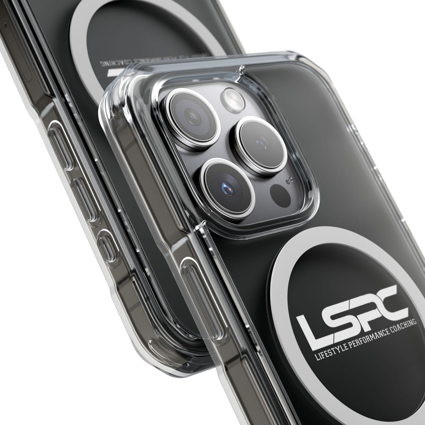 Clear Magnetic Phone Case with LSPC Logo — MagSafe Compatible Impact Protection