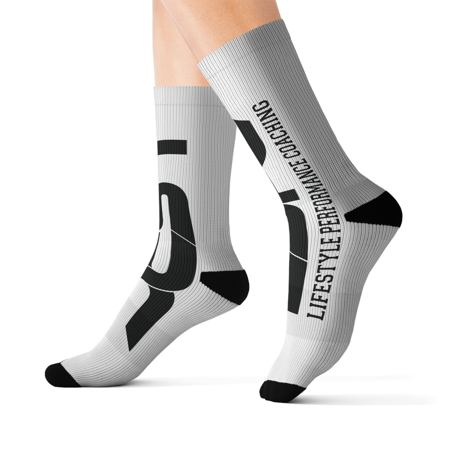 Athletic Crew Socks — White LSPC