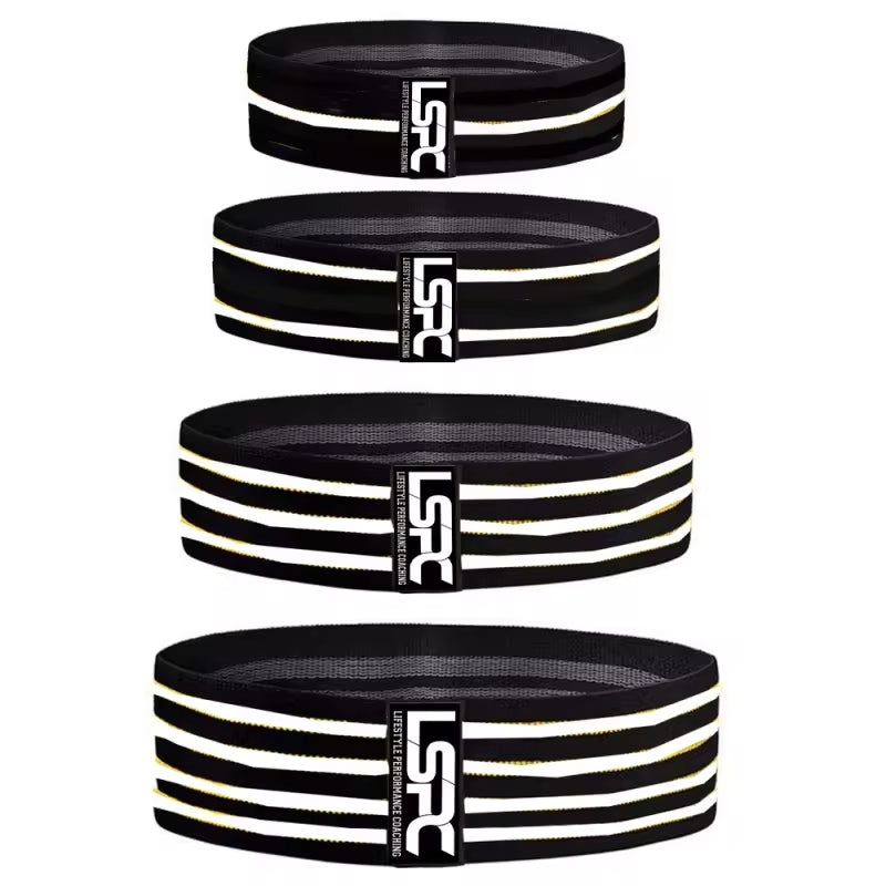 LSPC Fabric Loop Band Set | 4 Resistance Levels | Glute & Strength Training