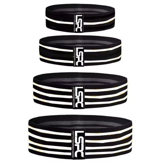 LSPC Fabric Loop Band Set | 4 Resistance Levels | Glute & Strength Training