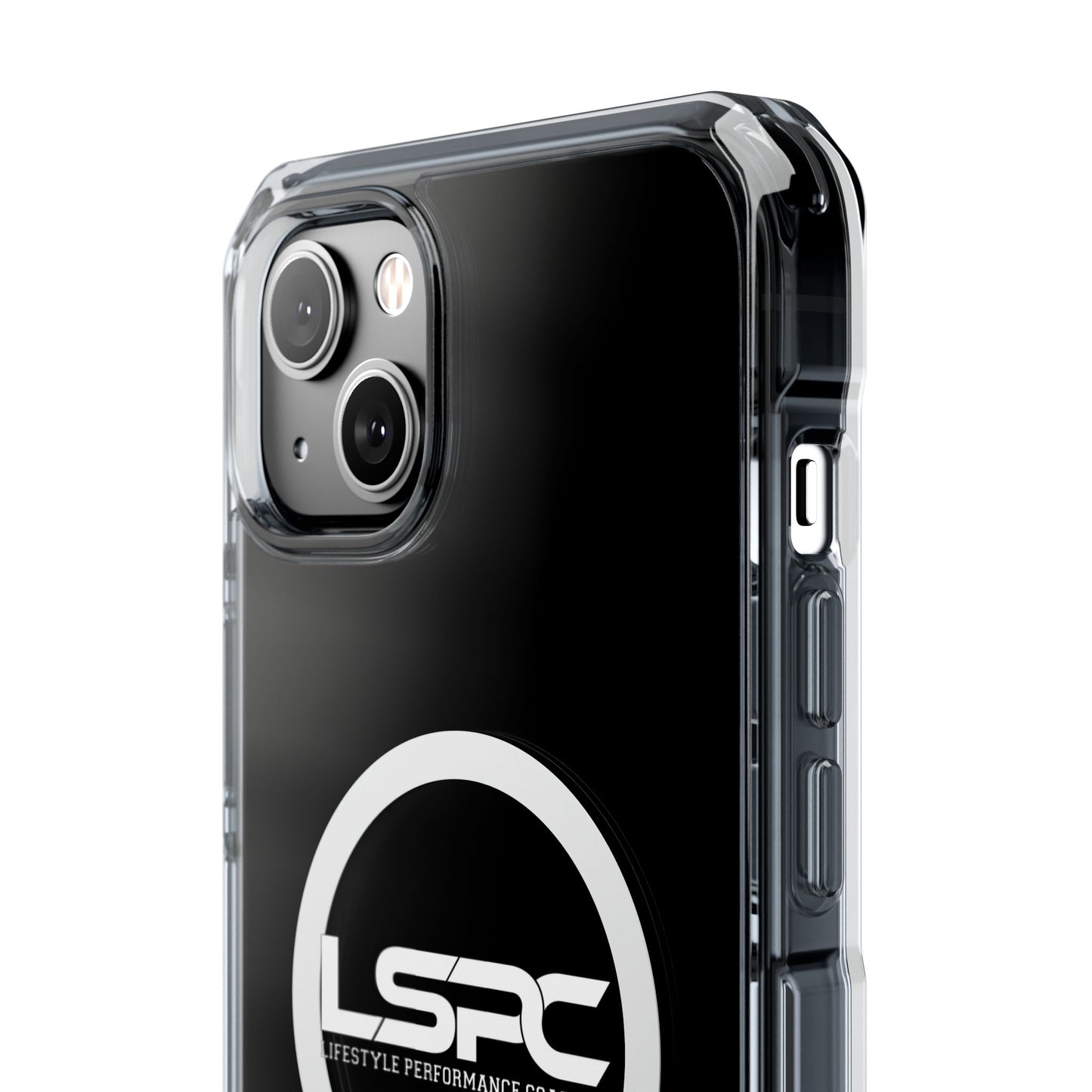 Clear Magnetic Phone Case with LSPC Logo — MagSafe Compatible Impact Protection