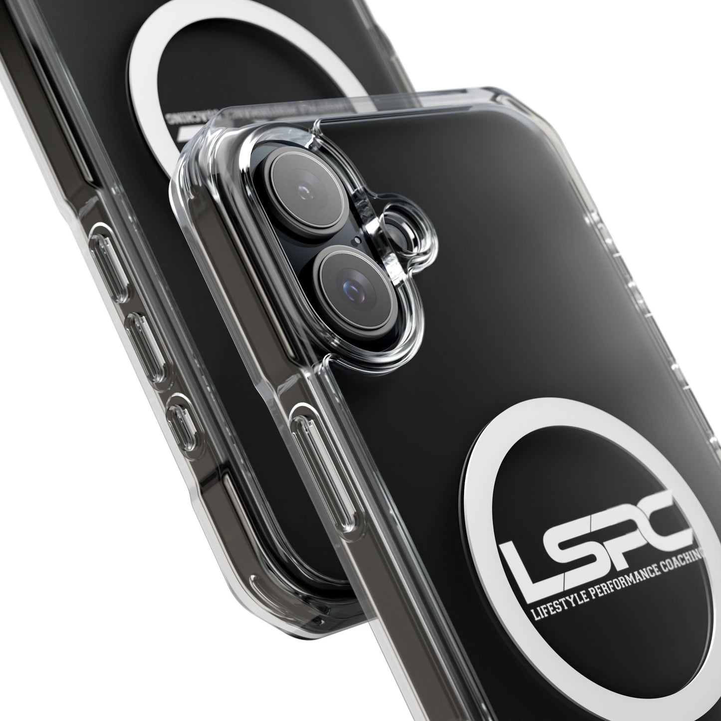 Clear Magnetic Phone Case with LSPC Logo — MagSafe Compatible Impact Protection