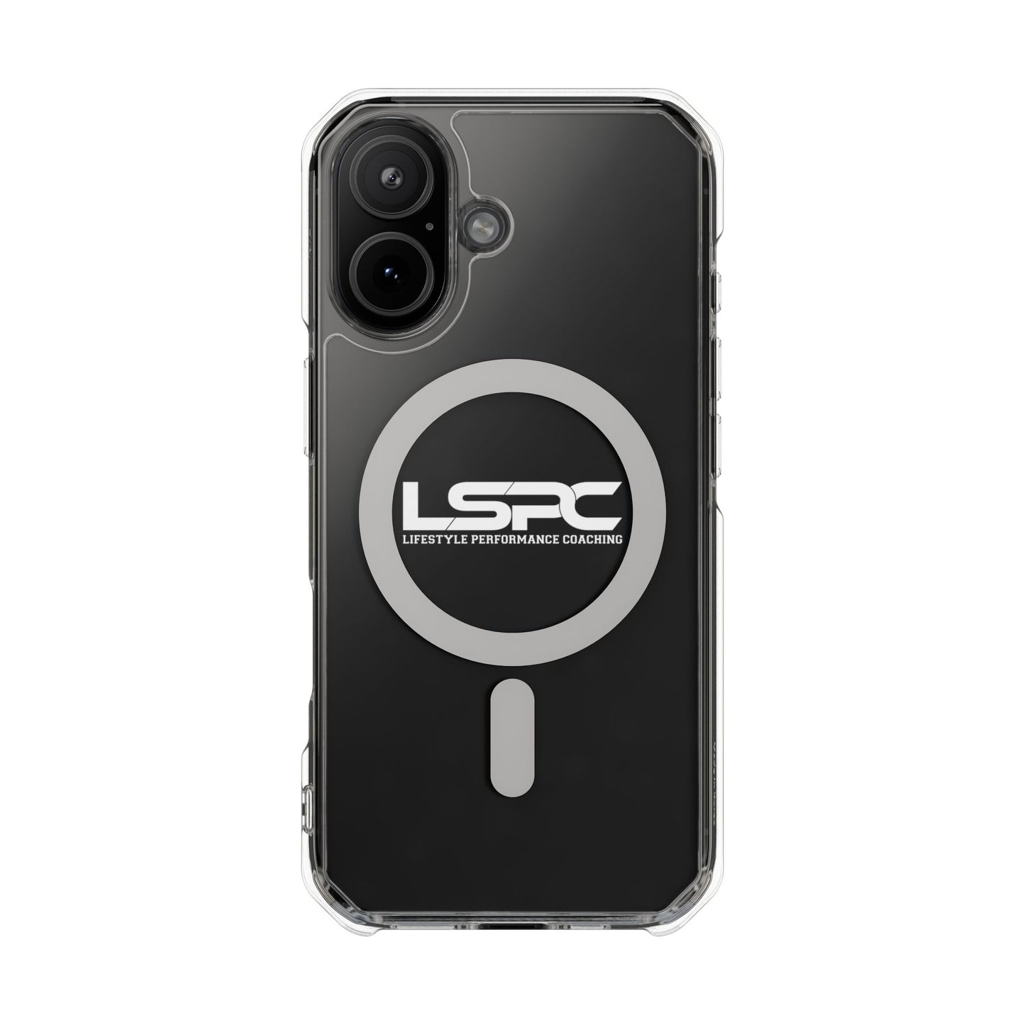 Clear Magnetic Phone Case with LSPC Logo — MagSafe Compatible Impact Protection
